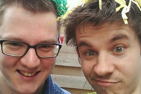 Een foto van Robin en Vincent vroeger