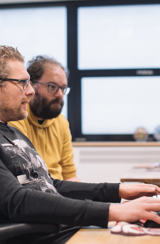 De Developers Twan en Paul aan het werk