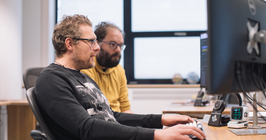 De Developers Twan en Paul aan het werk