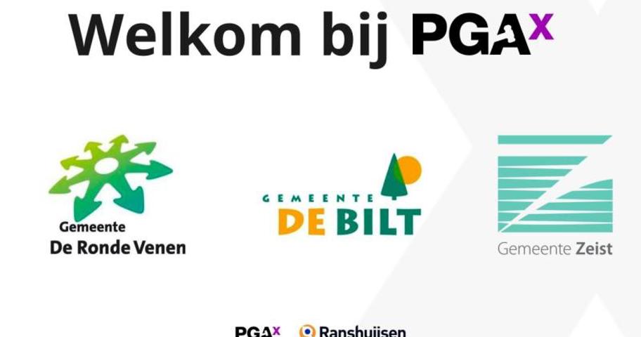 Afbeelding ter verwelkoming bij PGAx van Gemeente De Ronde Venen, Gemeente De Bilt en de Gemeente Zeist